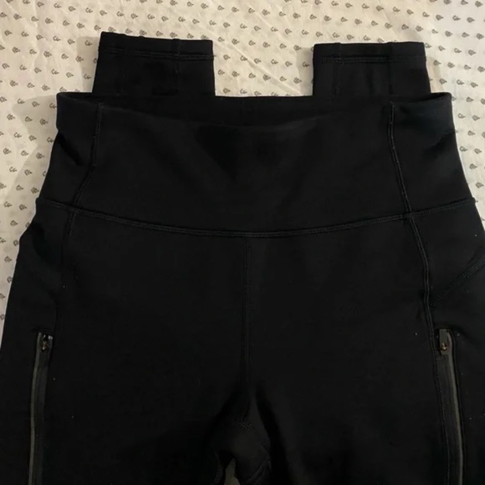 Athleta Fleece Lined Leggings with Side Pockets
